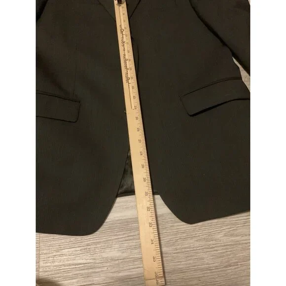 Marc Anthony Mens Gray Shadow Striped Suit Jacket 42R Wool Pants 36x32 - Picture 6 of 16